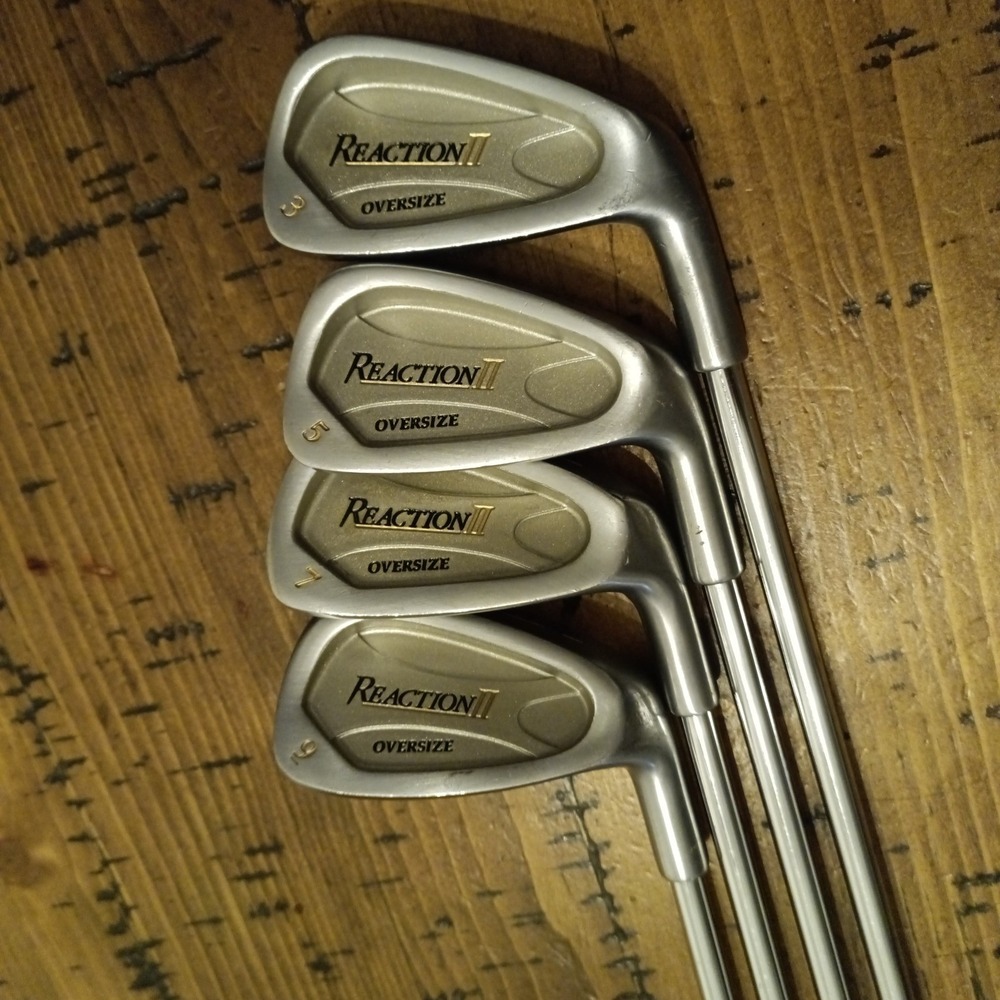 Tour Edge Reaction II Oversize Iron Set 3,5,7,9 RH Steel Shaft 4 Clubs